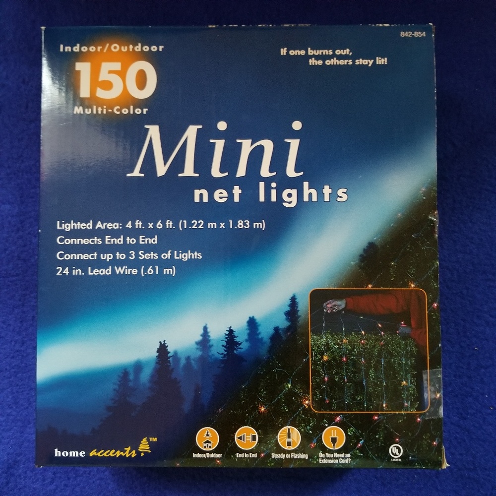 Home Accents 150 Multicolor Mini Net Lights